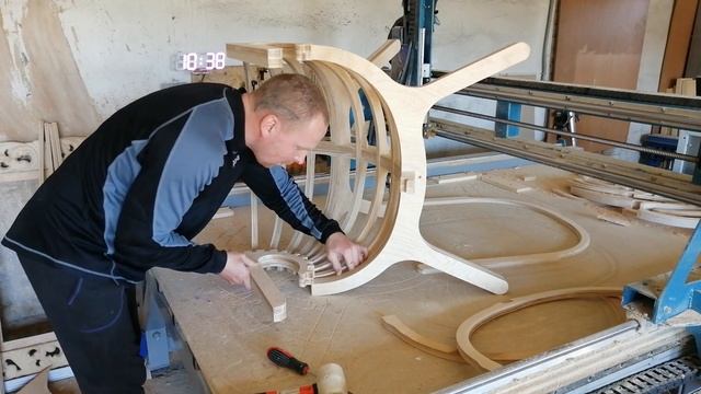 Кресло "Ракушка" из фанеры своими руками  armchair "shell" made of plywood how to glue