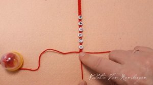 Красный именной браслет шамбала _ с буквами