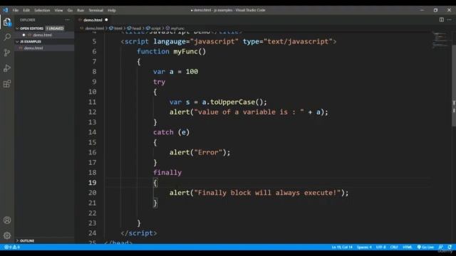 JavaScript Error Handling