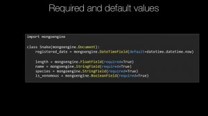 MongoDB and Python Quickstart (6/21): Concept: mongoengine entities
