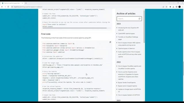 Как автоматически обойти CAPTCHA в Selenium на Python (reCAPTCHA, hCaptcha, решатель капчи)