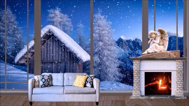 Лучший Зимний Камин 4К * Падающий Снег за Окном Расслабляет и Успокаивает * Уютная Гостиная смотреть онлайн