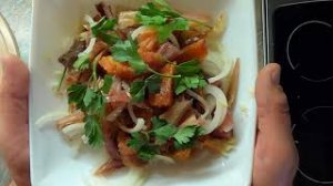 Закуска из вяленой рыбы.