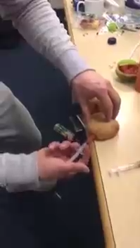Огненный пончик!