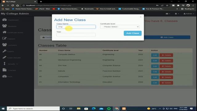Student Result Management System using HTML, CSS, JavaScript, PHP & MySQL.