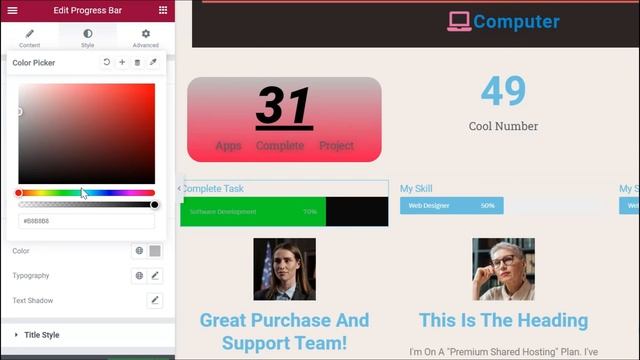 How to Use Progress Bar Widget In WordPress In Elementor | Elementor Tutorial Beginners HIndi 22 смотреть онлайн