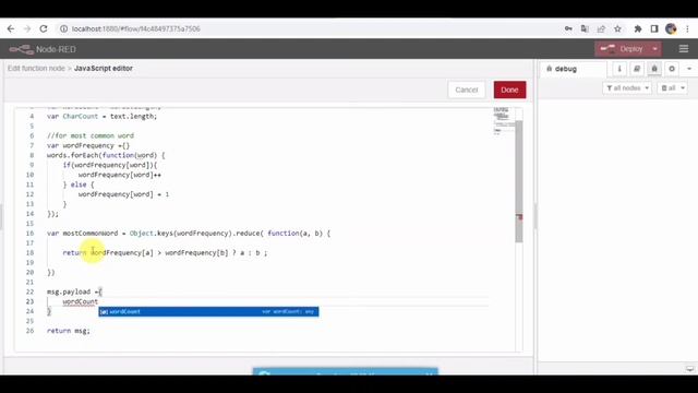 NodeRed | Automate The Data Analyser Using NodeRed