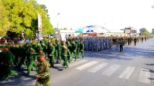 Военный парад города Бустон(Чкаловск)