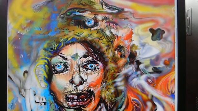 Just rambling on as I draw in Photoshop.  Working the 19" x 25" 300 dpi new one. смотреть онлайн