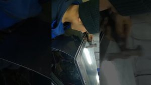 Правим вмятины крышки багажника на 2112