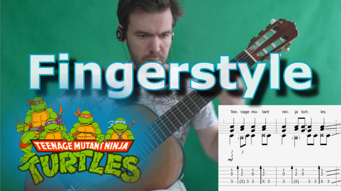 Черепашки-ниндзя на гитаре / TMNT (fingerstyle lesson) смотреть онлайн