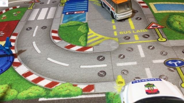 Excavator, Tractor, Fire Trucks & Police Cars For Kids