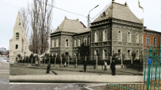 Пушкинское училище и Дмитриевская церковь. Редкая фотография. Оба здания. смотреть онлайн