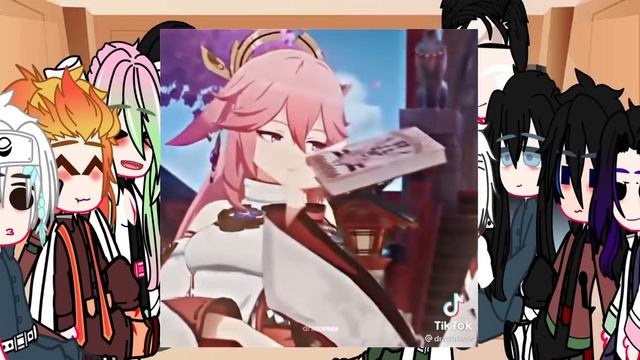 Hashiras react to Y/N (Yae Miko) •|Gacha Reaction|• {Genshin Impact} смотреть онлайн