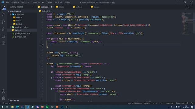 Comand Handler per Slash Commands  - Tutorial Discord.js v13 #4