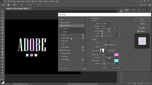 Quick Photoshop Tutorial: Holographic Chrome Text effect смотреть онлайн