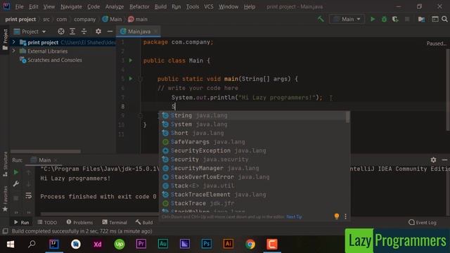 01) أمر الطباعة في الجافا print statement in Java смотреть онлайн