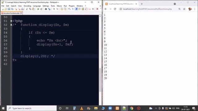 Php Tutorials | Recursion | Recursive Functions in Php
