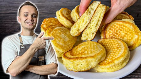 Самые ПЫШНЫЕ ОЛАДУШКИ, без дрожжей - простой рецепт | Шеф Дмитрий
