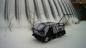 Боковой выхлоп на мотобуксировщике