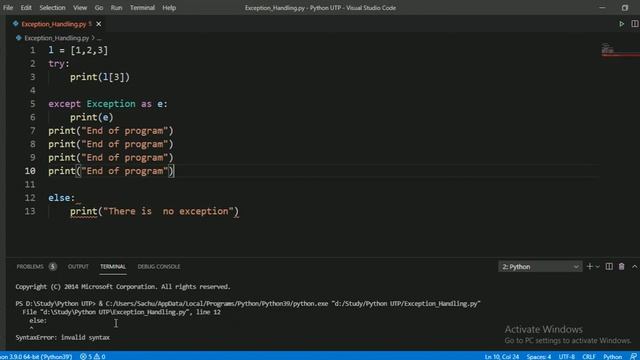 #62:- Else Block In Exception Handling In Python In Hindi | Python Tutorial In Hindi