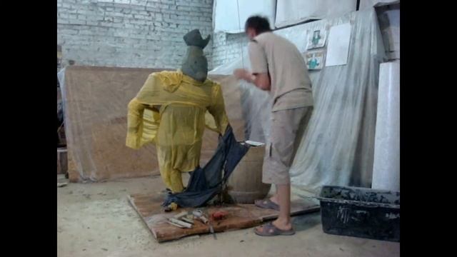 Изготовление скульптуры из стеклопластика