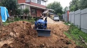 Работа на мини тракторе синтай 224