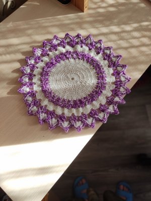 Свяжем? салфетка крючком.