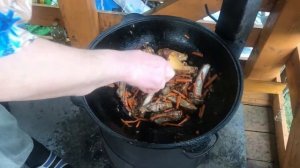 Готовим в казане: гороховый суп с бараниной.