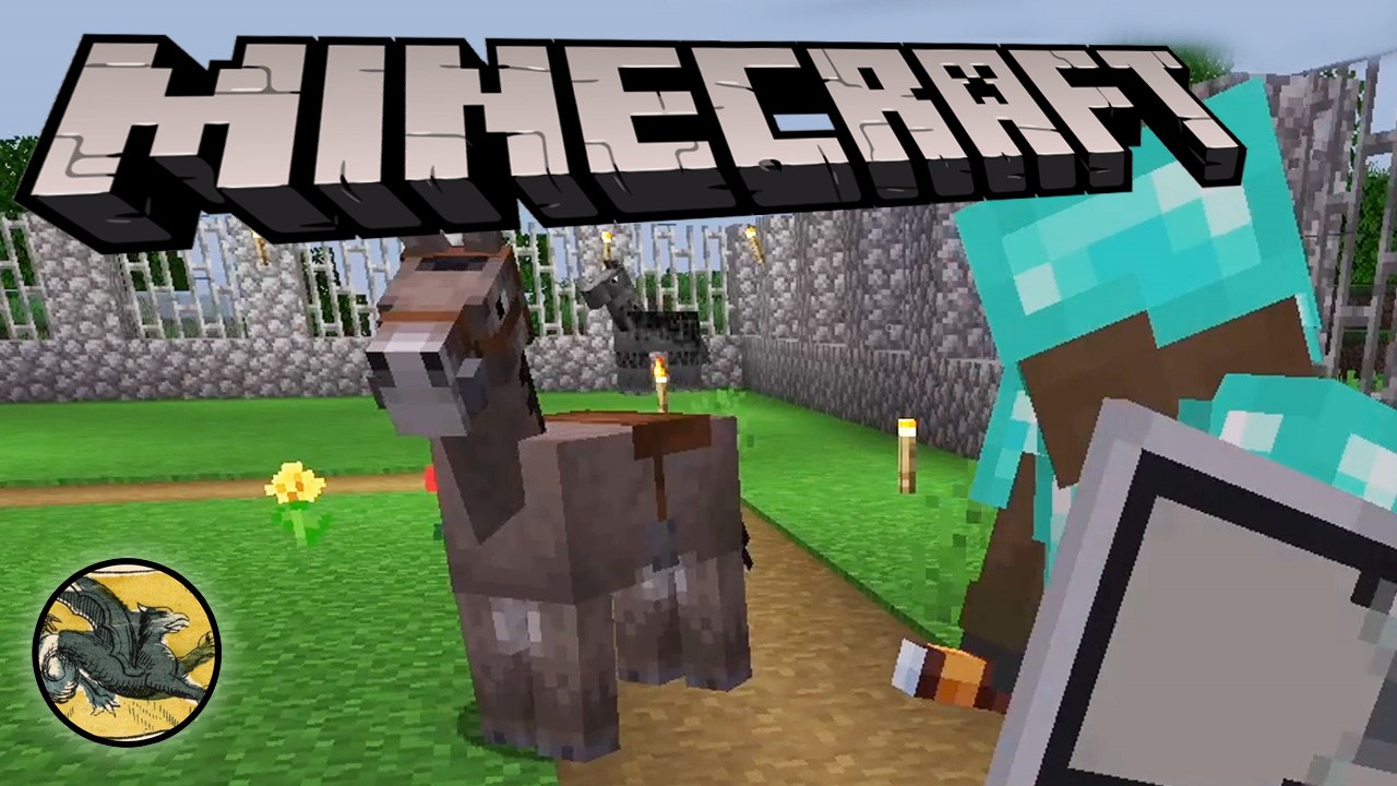 У нас уже замок, у меня появился конь и сходили в ад ! Minecraft