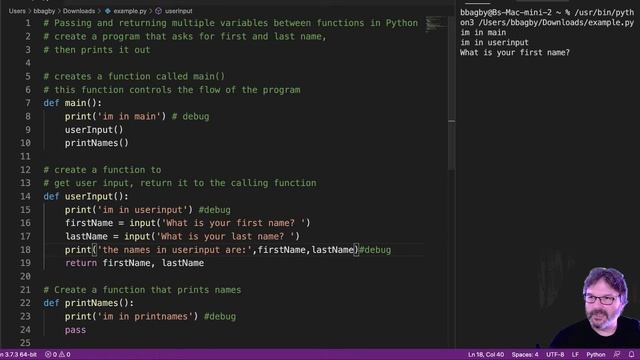 Debugging Functions Python