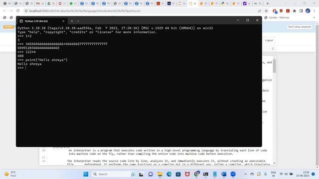 Python Training Demo || SSIT Software Online Training @ 15/06/2023