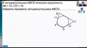 Свойство четырехугольника, в который можно вписать окружность