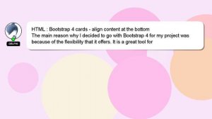 HTML : Bootstrap 4 cards - align content at the bottom