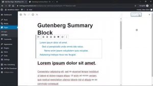 Advanced Gutenberg: Summary Block for WordPress