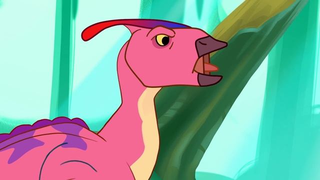 Dinosaur Battle | Dinosaurs for kids | Dimetrodon fighting Parasaurolophus | Club Baboo смотреть онлайн