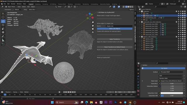 Create LODs in 1 CLICK  FREE Blender Addons blender3d blenderaddon b3d blender
