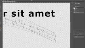 Warp outlined text in Photoshop