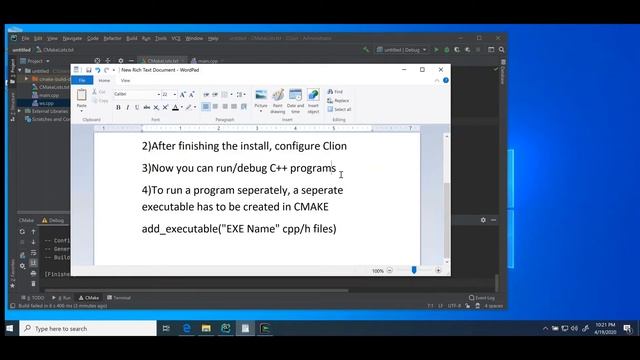 How to run or debug C++ programs using CLion