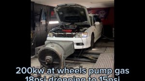 Legacy gen3 RevB stock motor, ECU remap, single turbo conversion and dyno tuned to 200kw at wheels