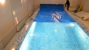 Сматывающее устройство для бассейна. Принцип действия