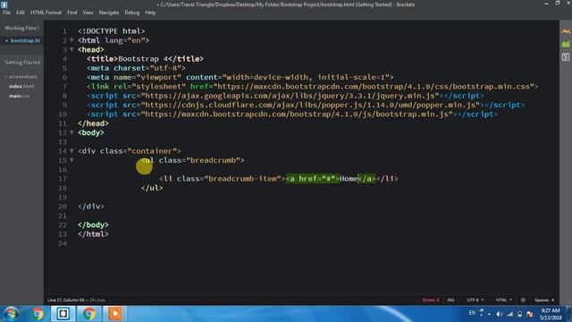 What is Breadcrumbs in Bootstrap 4 | Unanth Learnings смотреть онлайн