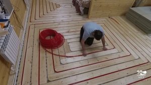 Водяной теплый пол по деревянному основанию - Часть 2 - Укладка контуров