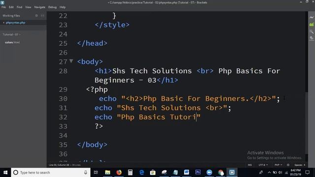 Php Tutorials - 03 | Php Basics | PHP Basic Syntax | PHP Comments