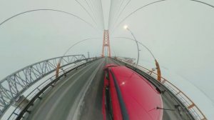 Вантовый мост через Обь. г. Сургут Анимация камеры