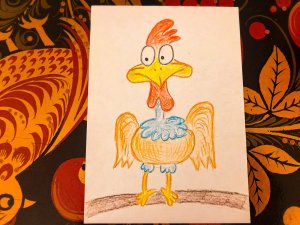 Как нарисовать петуха // Рисунок карандашом для самых маленьких