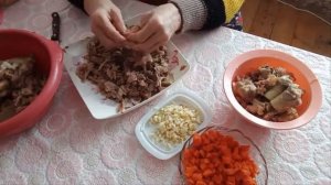 Деревенский холодец без желатина из шеек индюшки и свиной рульки