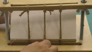 2. Шитье на двойных шнурах в каждую тетрадь