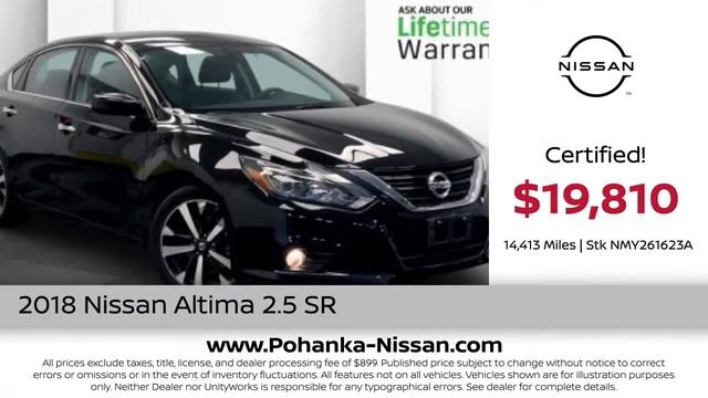 Certified Pre Owned Specials on Select Nissan Altima Models Fredericksburg VA Richmond 210728 смотреть онлайн