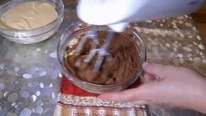 Пирог Зебра с яблоками